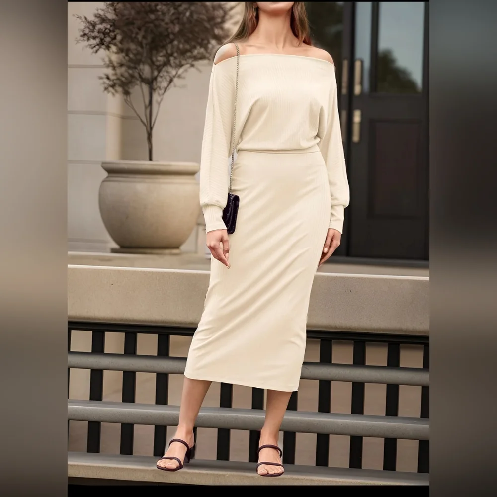 Off Shoulder Knit top/skirt set size 16 - Picture 3 of 8